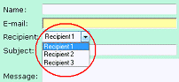 Recipient Field